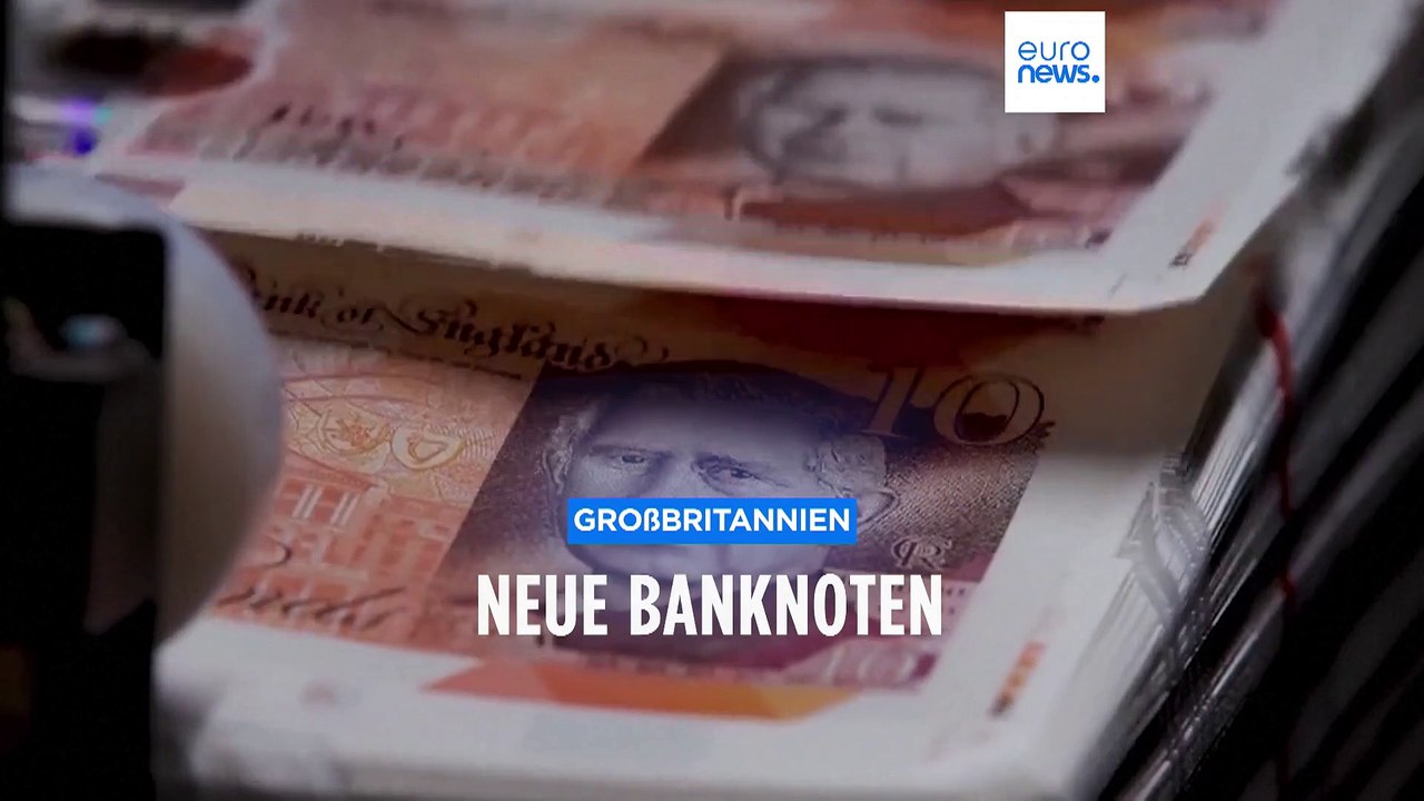 Großbritanniens neue Geldscheine gehen in den Druck
