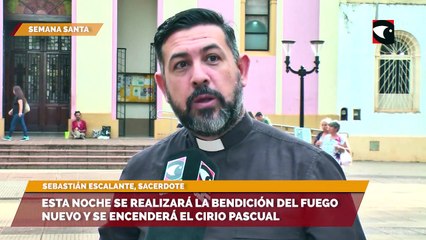 Esta noche se realizará la bendición del fuego nuevo y se encenderá el Cirio Pascual frente a la catedral de Posadas