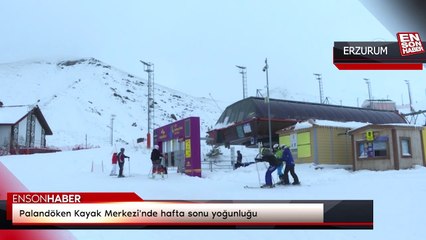 Palandöken Kayak Merkezi'nde hafta sonu yoğunluğu