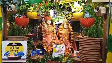 पत्रिका पक्षी मित्र अभियान :  भक्तों को जागरूक करने का संदेश कुछ ऐसे दे रहे ठाकुरजी, देखें Video...