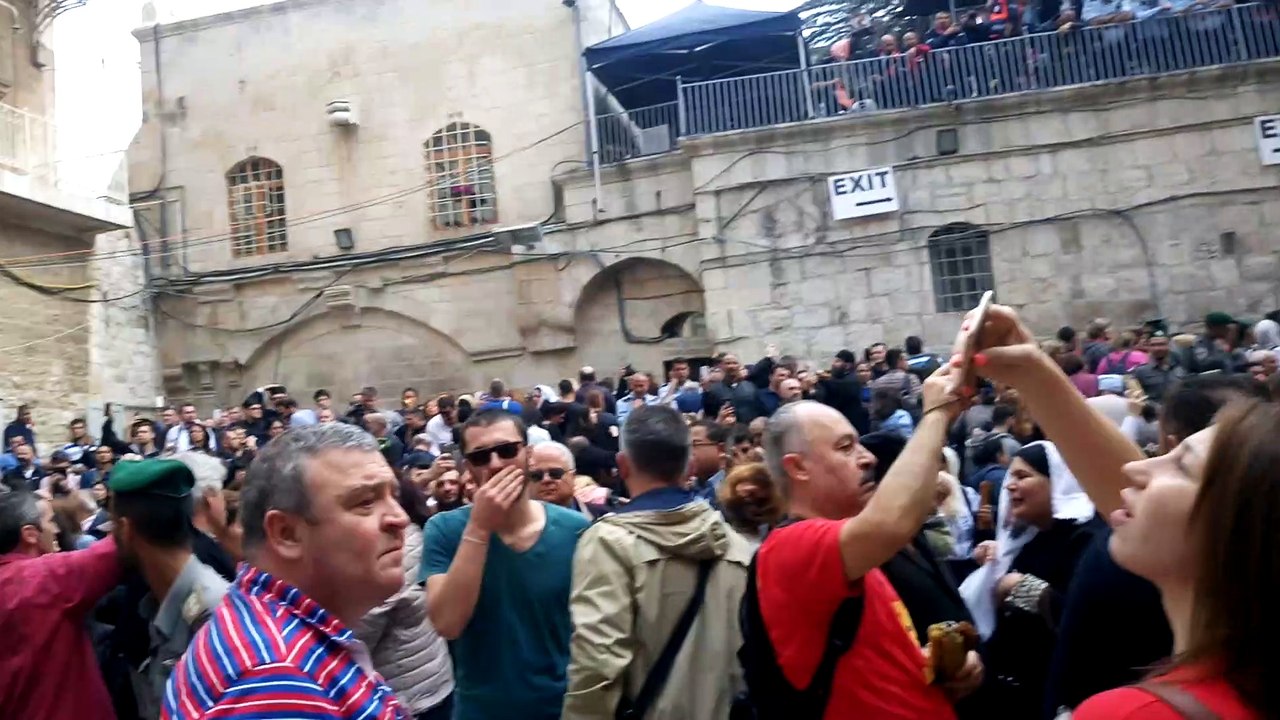 JERUSALEM-EASTERN 2017 CHRIST IS RISEN HOPPING NEXT YEAR BE HERE AGAIN