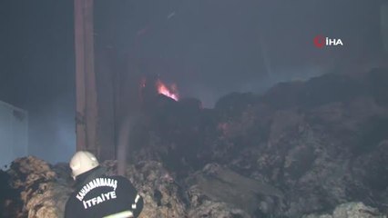 Kahramanmaraş'ta pamuk deposunda yangın
