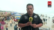 Continúan llegando turistas a playa Miramar por periodo vacacional