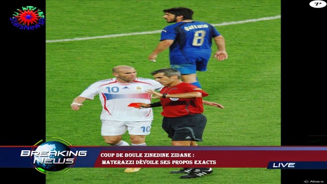 Coup de boule Zinedine Zidane : Materazzi dévoile ses propos exacts