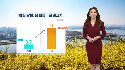 [날씨] 아침 쌀쌀, 낮 따뜻...큰 일교차 / YTN