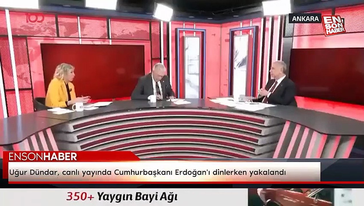 Uğur Dündar, canlı yayında Cumhurbaşkanı Erdoğan'ı dinlerken yakalandı