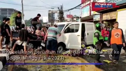 Tabrakan Beruntun di Jalur Jakarta Bogor, 5 Orang Terluka