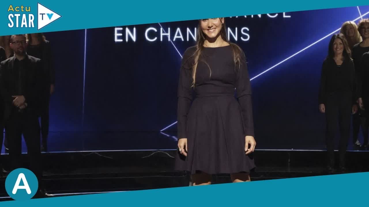 Joyce Jonathan sublime en petite robe noire, face à Jean-Baptiste Guégan et sa femme Virginie
