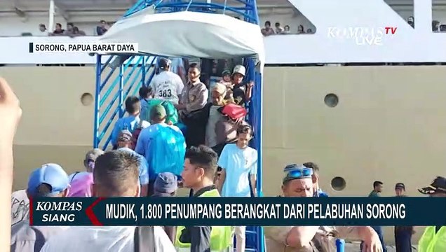 Sorong Mudik Perdana, 1.800 Penumpang Berangkat dari Pelabuhan Laut Sorong