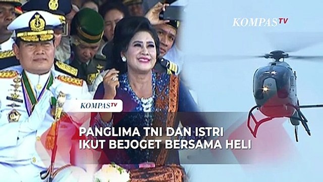 Asyik! Panglima TNI Yudo Margono dan Istri Ikut Berjoget Bersama Helikopter di HUT Ke-77 TNI AU