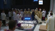 Pope Francis returns to public eye for Easter vigil Mass