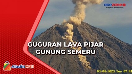 Detik-Detik Gunung Semeru Luncurkan Guguran Lava Pijar Sejauh 1.500 Meter