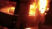 fierce fire broke out in a suddenly parked vehicle at night in shivpuri