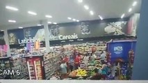 Vídeo: Explosão criminosa em supermercado deixa 3 pessoas feridas no MT