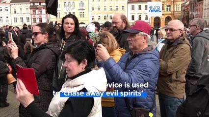 Czechs mark Easter with noisy rattle procession