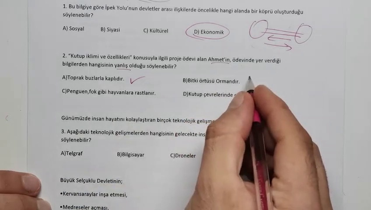 6.Sınıf Sosyal Bilgiler 2.Dönem 1.Yazılı Soruları ve Çözümü #2023 ‍ (%99 Çıkabilir )