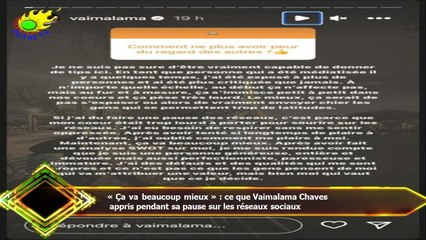 « Ça va beaucoup mieux » : ce que Vaimalama Chaves  appris pendant sa pause sur les réseaux sociaux