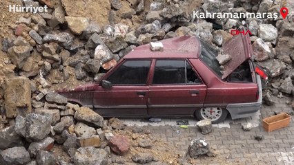 Kahramanmaraş’ta istinat duvarı yıkıldı
