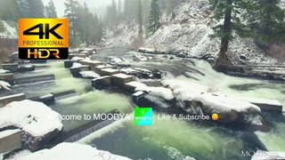 4K HDR Nature Proxy+TV - Cathedral River Snowfall  - Daily Nature Beauty