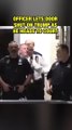 Officer REFUSES to hold door for Trump after arraignment