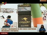 Temporadistas continúan disfrutando de las actividades recreativas en Río Chico en el estado Miranda