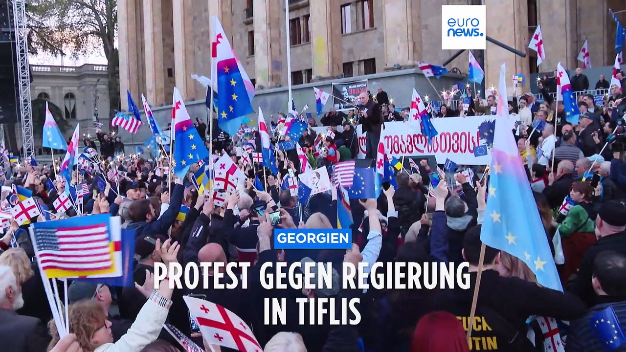 'Für eine europäische Zukunft': Opposition in Tiflis demonstriert gegen prorussische Regierung