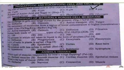 Biology Mcqs class 9th.Cell and Tissue part 02