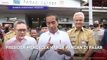 Ekspresi Ganjar dan Zulkifli Dampingi Presiden Jokowi Sidak Pasar Selo di Boyolali