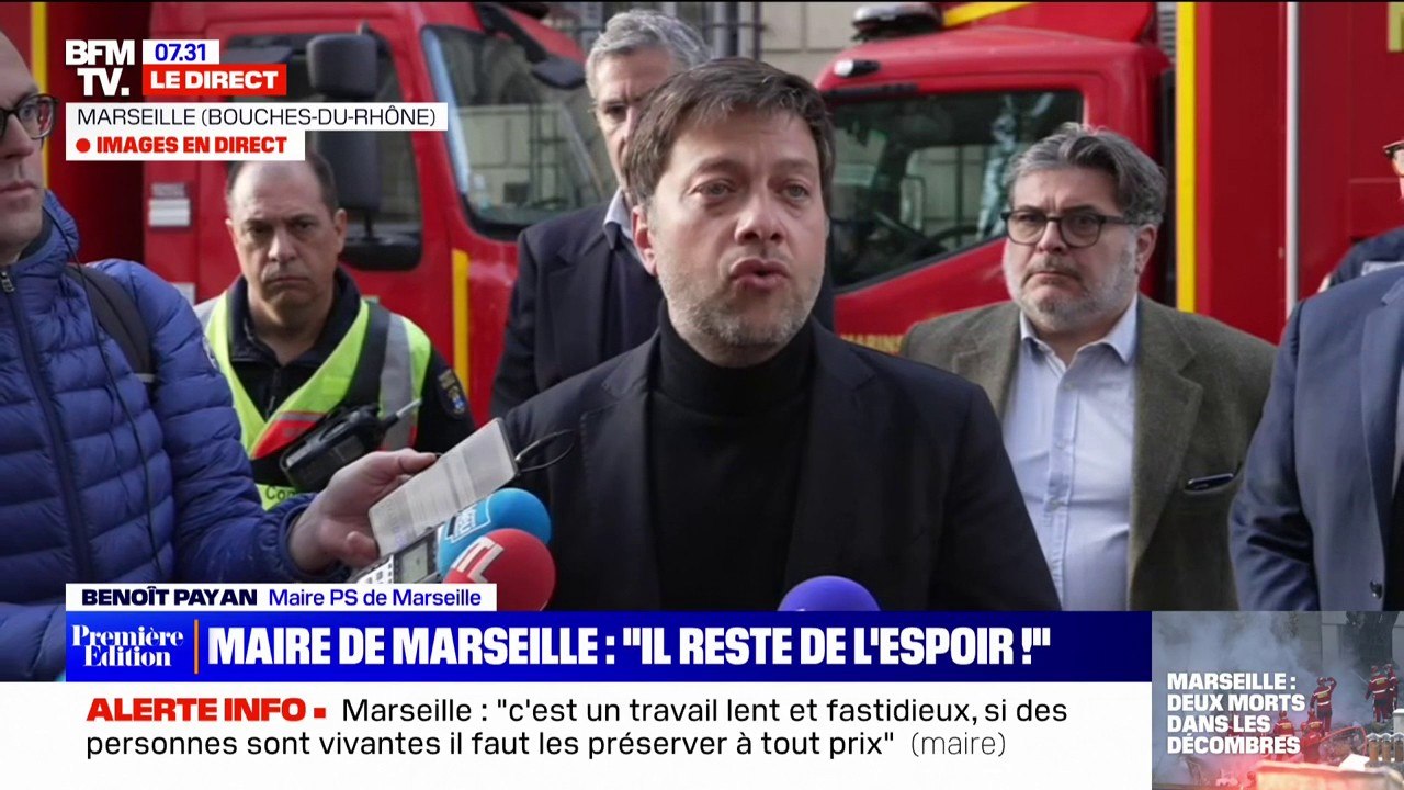 Benoît Payan, maire de Marseille: "La priorité des priorités, c'est la recherche d'éventuels survivants"