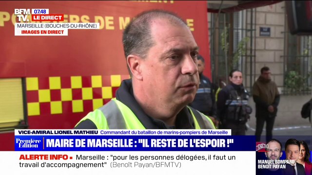 Marseille: On peut avoir l'espoir de trouver des personnes ensevelies qui seraient encore en vie , selon le commandant des marins-pompiers