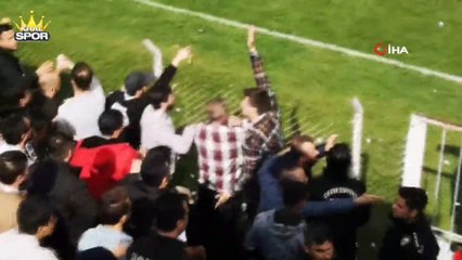 Bolu’da sahada başlayan kavga tribünlere de sıçradı