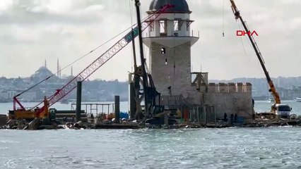 Kız Kulesi tamamen ortaya çıktı