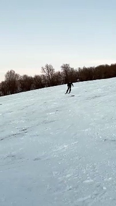 Skier Takes A Spill