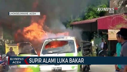 Mobil Tangki Modifikasi Terbakar Supir Jadi Korban