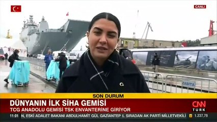 Anadolu Gemisi'nde büyük gün! Fulya Öztürk Türkiye'nin yüzen havalimanında