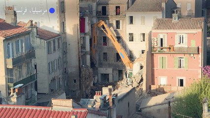 أمل بالعثور على ناجين في انهيار مبنى في مرسيليا