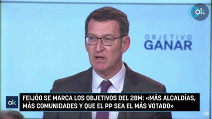 Feijóo se marca los objetivos del 28M: «Más alcaldías, más comunidades y que el PP sea el más votado»