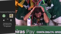 Palmeiras coach soaked by players after Paulista win