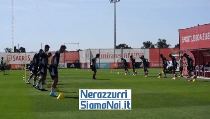 Champions League, Benfica-Inter: l'allenamento dei portoghesi