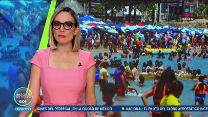 Turistas abarrotan las playas de Acapulco, Guerrero, el fin de semana