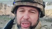 زعيم الانفصاليين الموالين لروسيا في دونيتسك يزور باخموت في شرق أوكرانيا