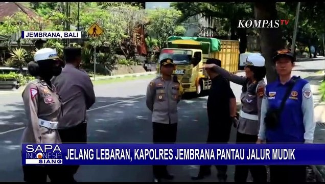 Antisipasi Macet, Kapolres Jembrana Bersama Dishub Pantau Jalur Mudik Arah Pelabuhan Gilimanuk