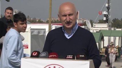 Bakan Karaismailoğlu, konteyner ve prefabrik evlerde barınanlarının sayısını açıkladı