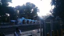 Passengers run towards the taps as soon as the train arrives at the station