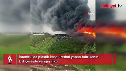 Korkutan fabrika yangını! Saniye saniye kaydedildi