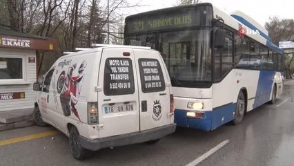 Başkent'te EGO otobüsünün şoförü trafikteki tartışmada aracı metrelerce sürükledi