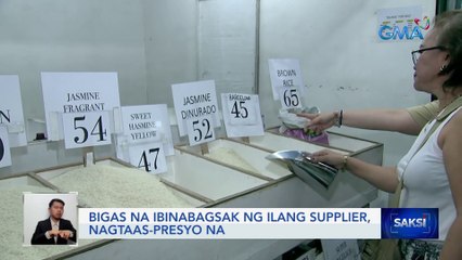Bigas na ibinabagsak ng ilang supplier, nagtaas-presyo na | Saksi