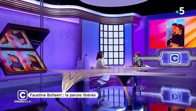 Faustine Bollaert raconte modifier certains passages des livres de son mari Maxime Chattam - Émission C médiatique , sur France 5