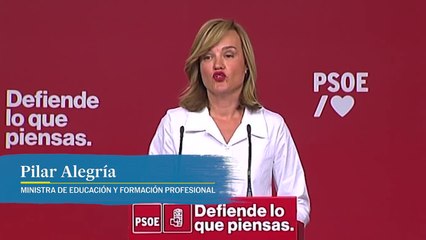 Pilar Alegría: "Las enmiendas de Podemos no solucionan el problema"