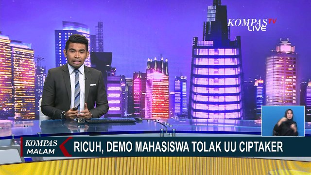 Demo Mahasiswa Tolak UU Ciptaker Berakhir Ricuh Karena Tak Dapat Temui Anggota DPRD